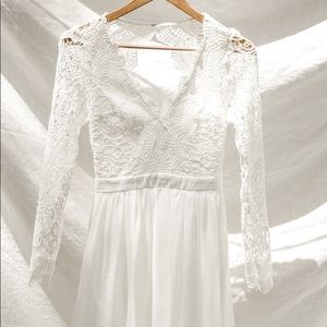 Lulus Awaken My Love White Lace Wedding Dress